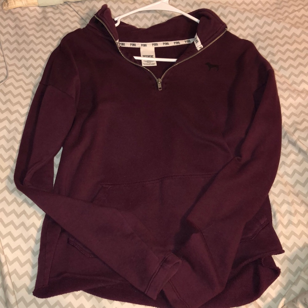 Victoria secret Pink Dark Purple Quarter Zip
